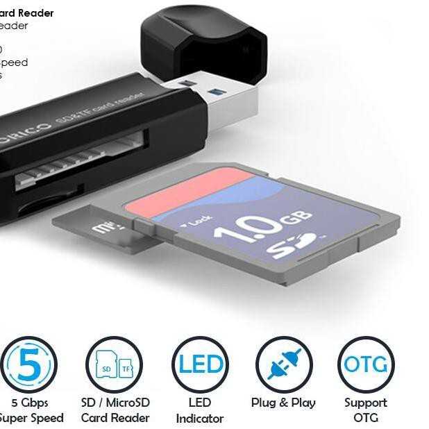 Đầu Đọc Thẻ Nhớ Orico Crs21 Usb3.0 Tf / Sd