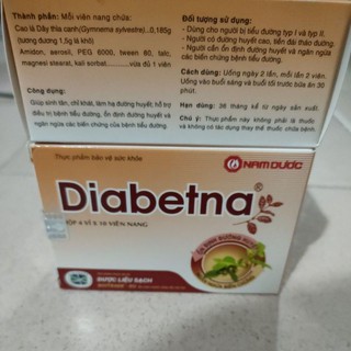 Diabetna 40 viên ổn định đường huyết, ngăn ngừa biến chứng