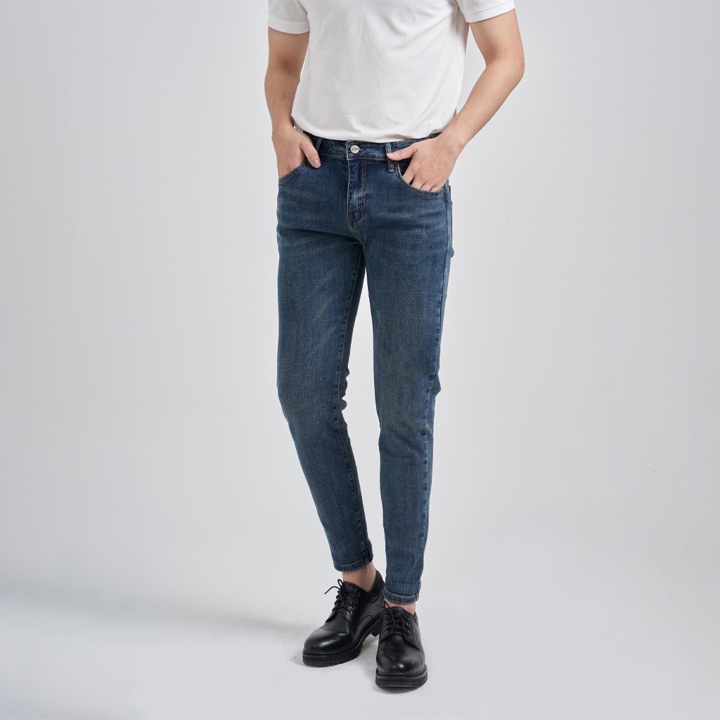 Quần Jean nam, form slimfit, màu xanh đậm - Vidona Luxy. Lengend