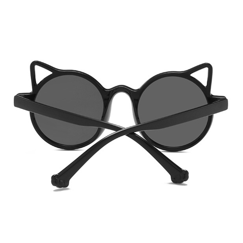 Kính Mát Tròng Tròn Chống Tia UV Hình Tai Mèo Hoạt Hình Bảo Vệ Mắt Cho Bé Sự Bảo Vệ