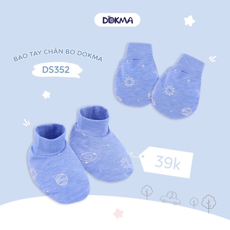 Set bao tay chân bo chun sơ sinh Dokma DS352