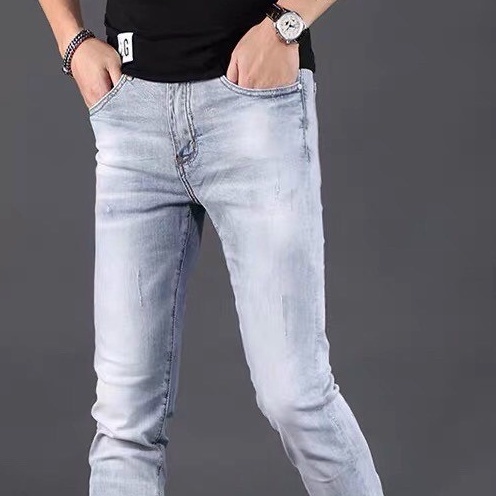 Quần jean nam xám xước nhẹ-chất bò co dãn 4 chiều-from chuẫn thời trang Lady-Hn Store88 q21