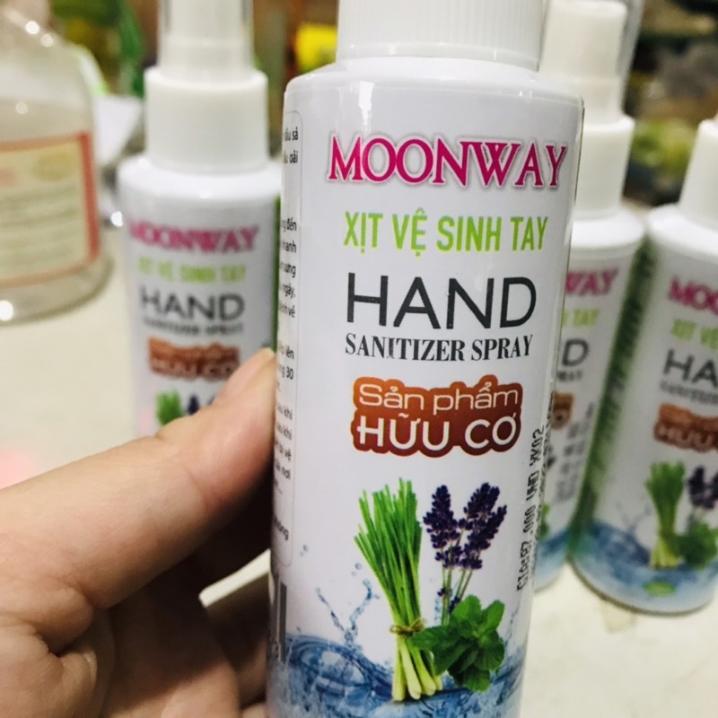 Xịt Rửa Tay Khô Hữu Cơ MOONWAY 100ml