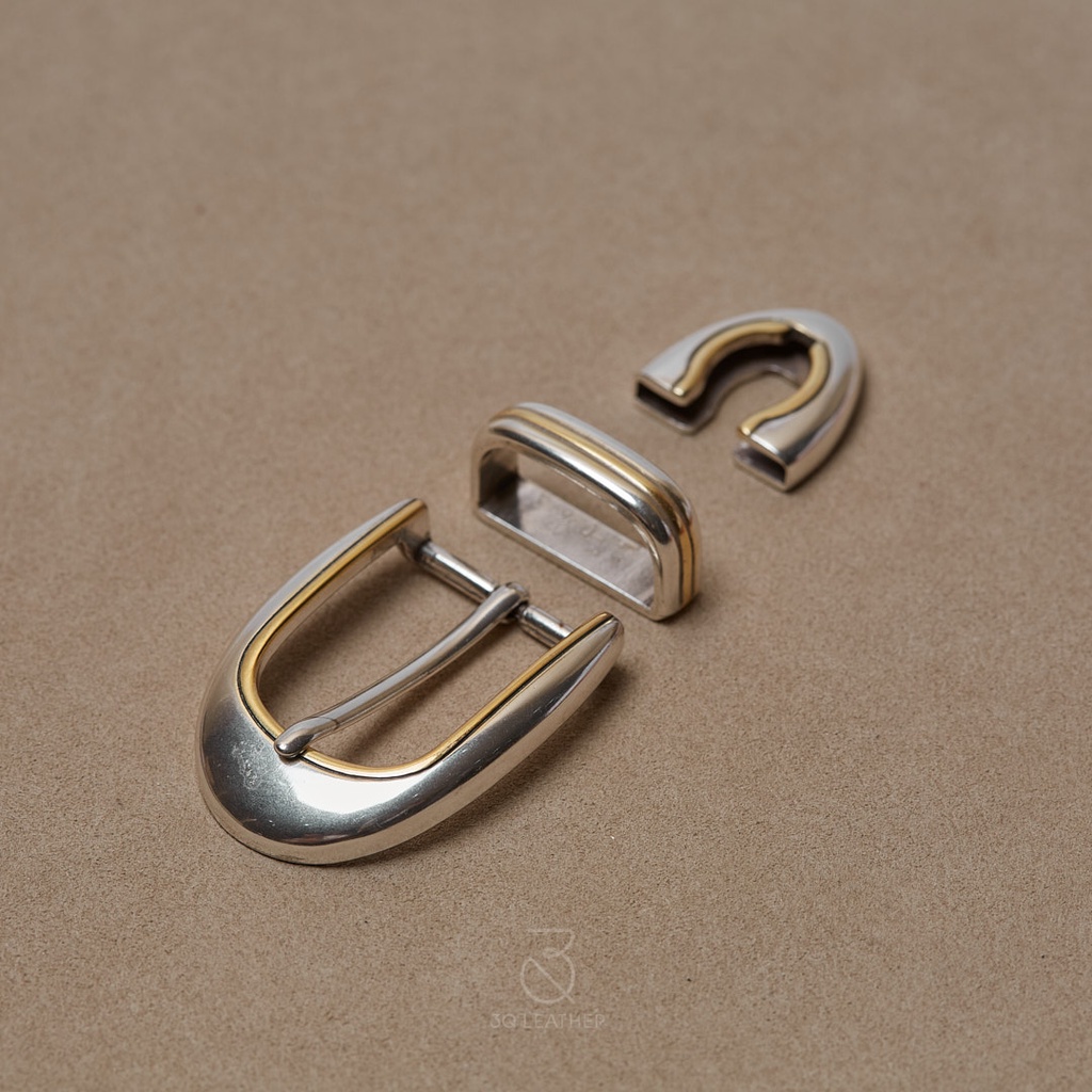 Mặt dây lưng Nam Nữ màu Bạc, mã MDL098, size 30mm, chất liệu hợp kim cao cấp mạ Bạc, mặt thắt lưng nam