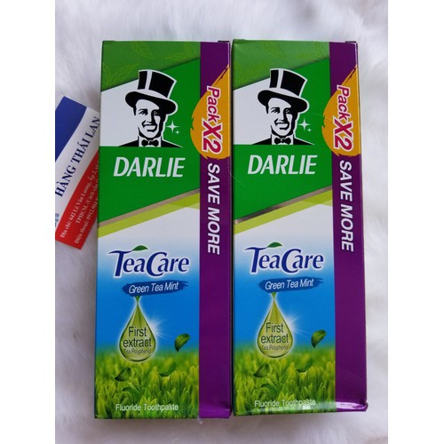 Kem đánh răng ông già Darlie Tea Care Mint hộp 2 tuýp