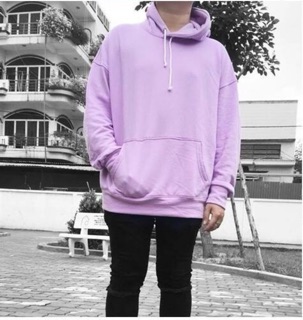 Hoodie tím pastel