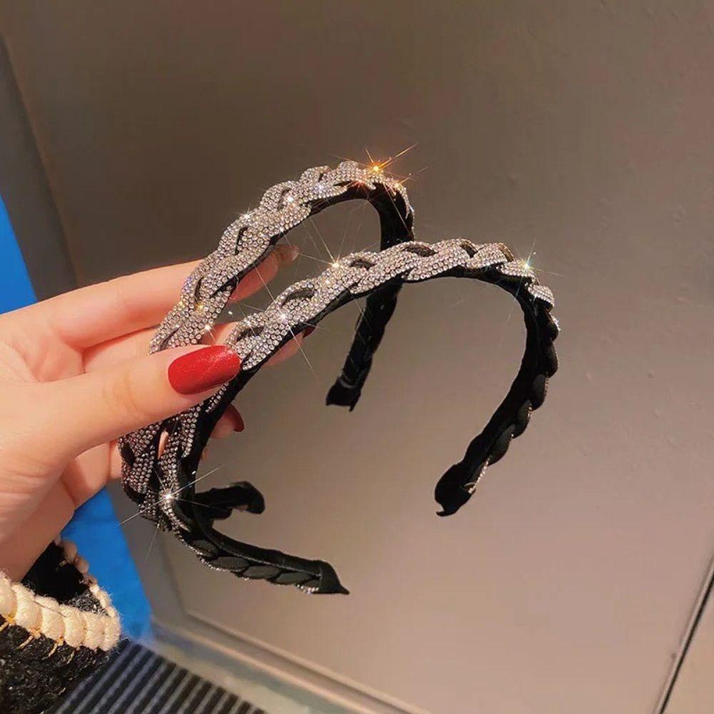 Băng Đô Nữ Kiểu Dáng Sang Trọng WMES15H|Dây Cột Tóc Đính Kim Tuyến Lấp Lánh Thời Trang