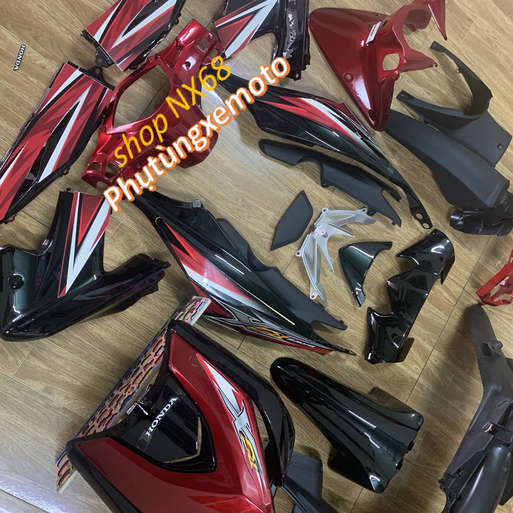 Bộ vỏ nhựa xe Wave RSX 110 MÀU ĐỎ- dàn áo xe Wave RSX110- WAVE RSX đời 2008 đến 2011  -mủ ABS cao cấp