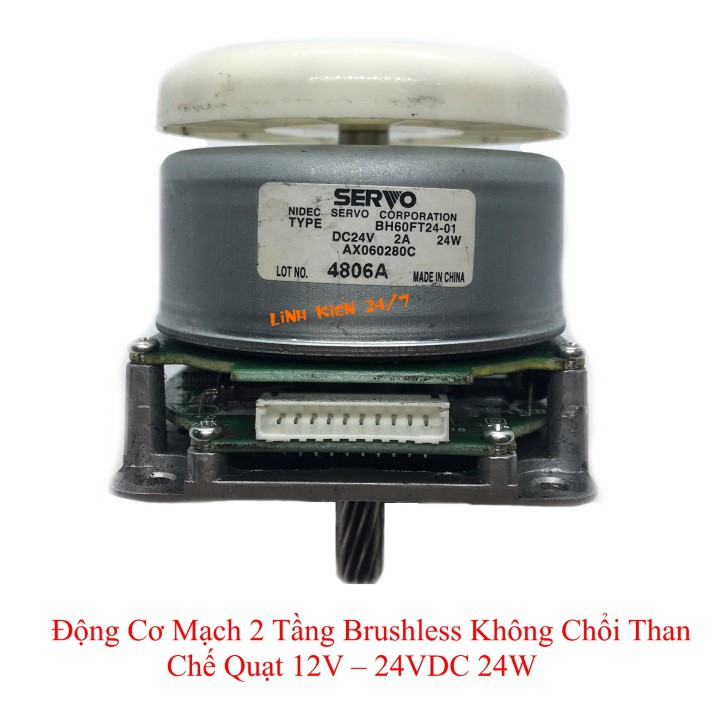 Động Cơ Mạch 2 Tầng Brushless Không Chổi Than Siêu Khỏe 12V–24VDC 24W