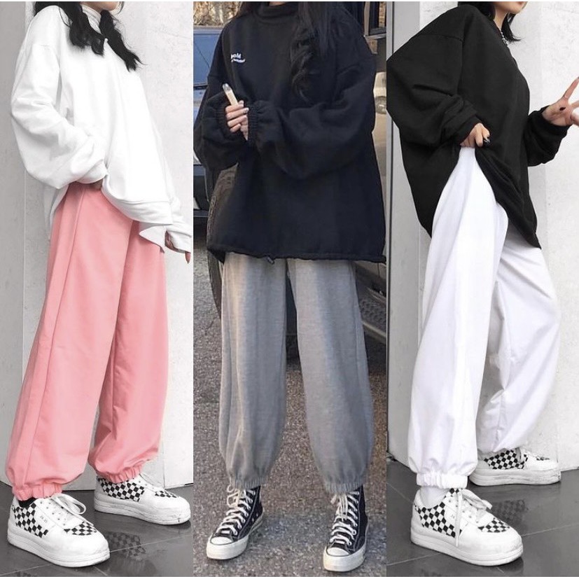 Quần Jogger Nữ Dài Ống Rộng Có Bo Simple Ulzzang 5 màu