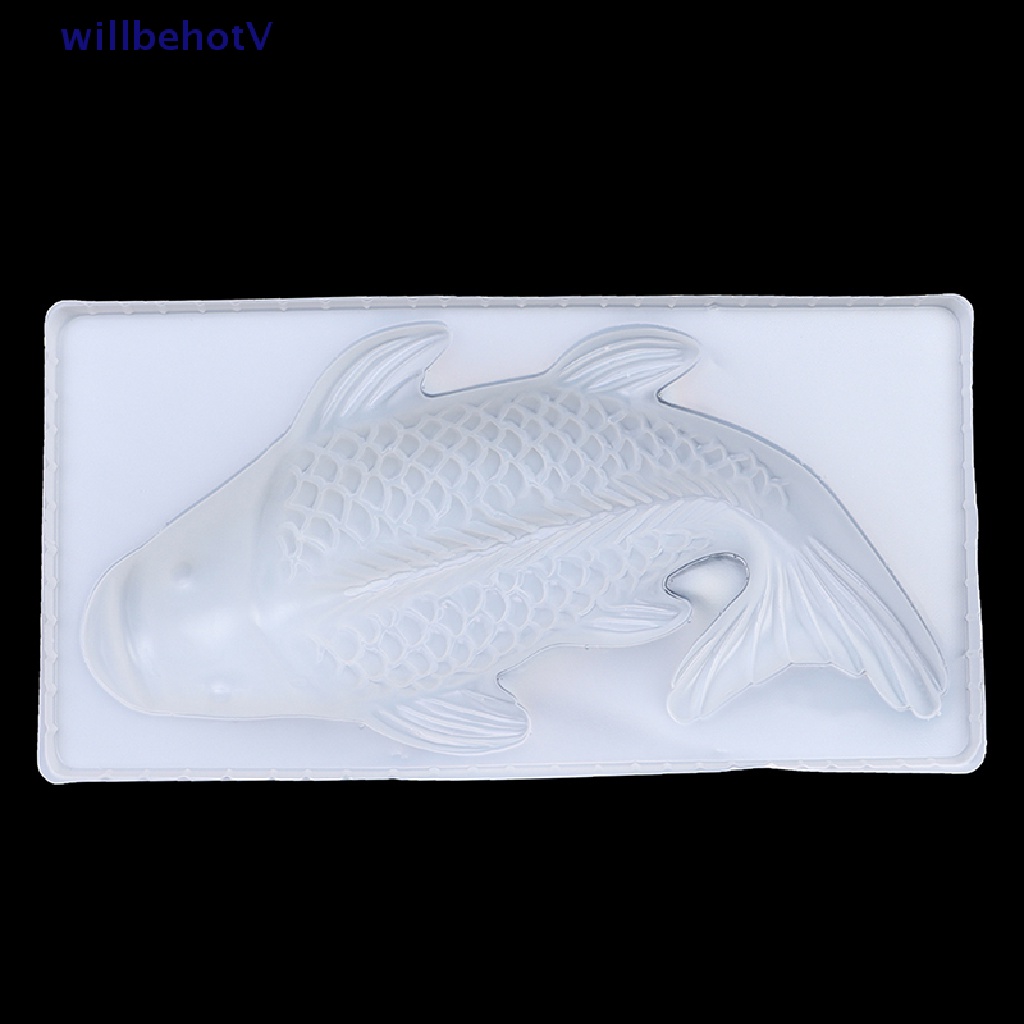 1 Khuôn Làm Bánh / Xà Phòng Hình Cá Koi 3D Bằng Silicone DIY