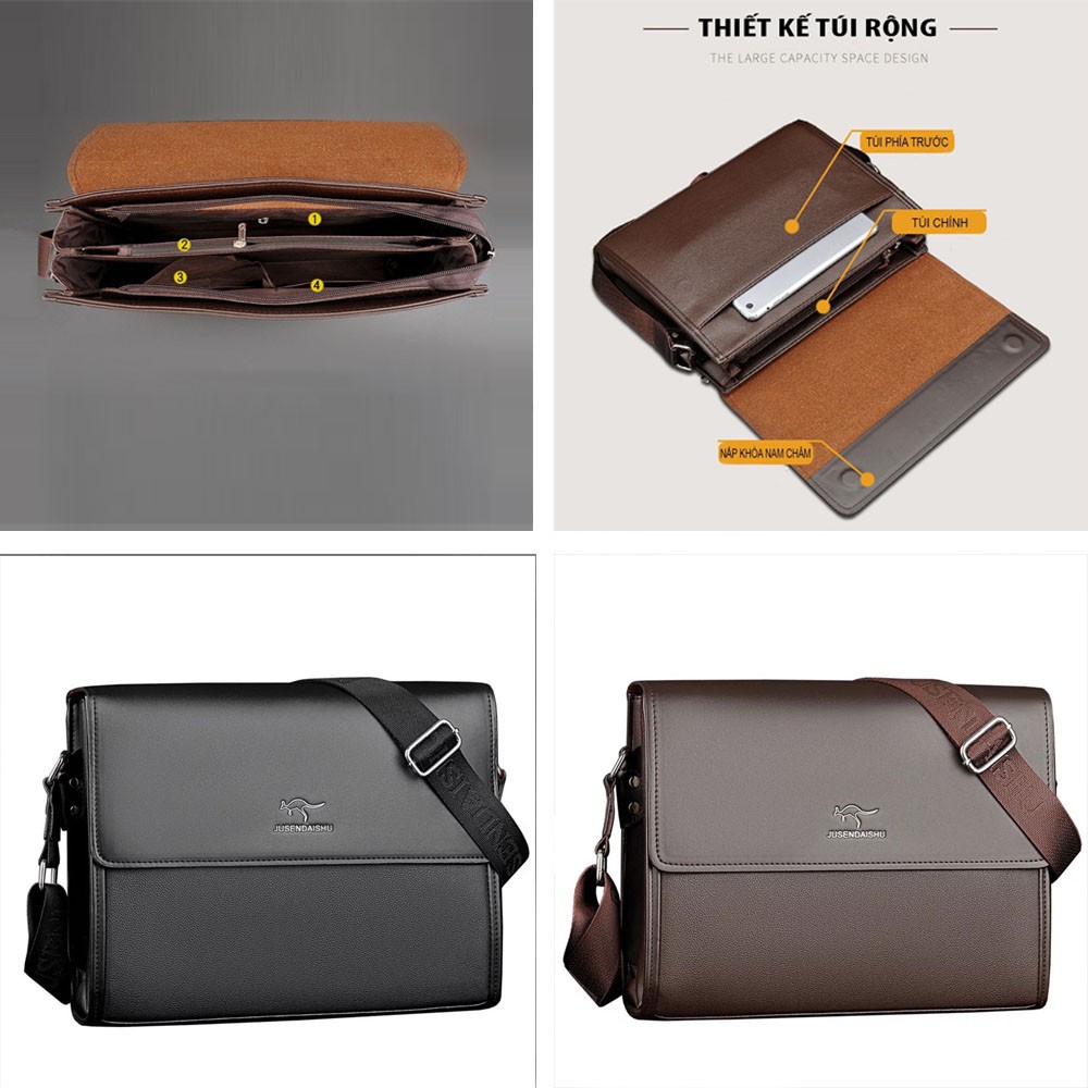 Túi da cao cấp đeo chéo nam Kangaroo