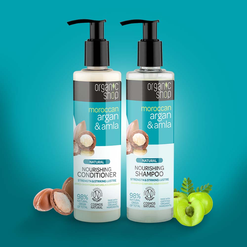 Bộ Dầu Gội Xả Giúp Tóc Bồng Bềnh ORGANIC SHOP Natural Shampoo & Conditioner 280mlx2