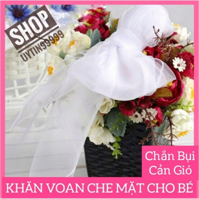 [Sale] Khăn Voan Che Mặt Cho Bé Giúp Chắn Bụi