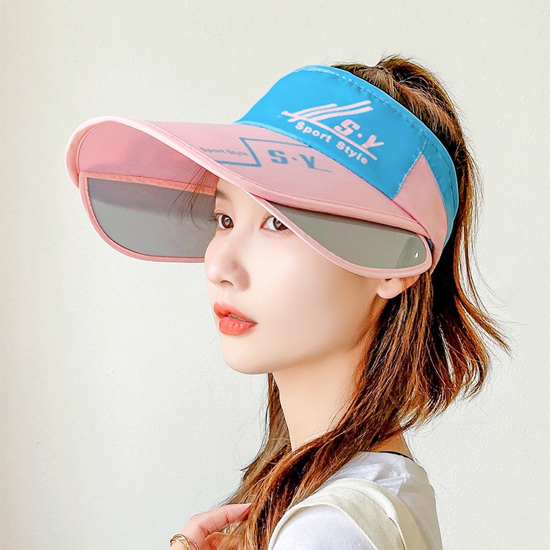 Mũ Nửa Đầu Chống Tia Uv Có Thể Thu Gọn Che Mặt Cho Nữ