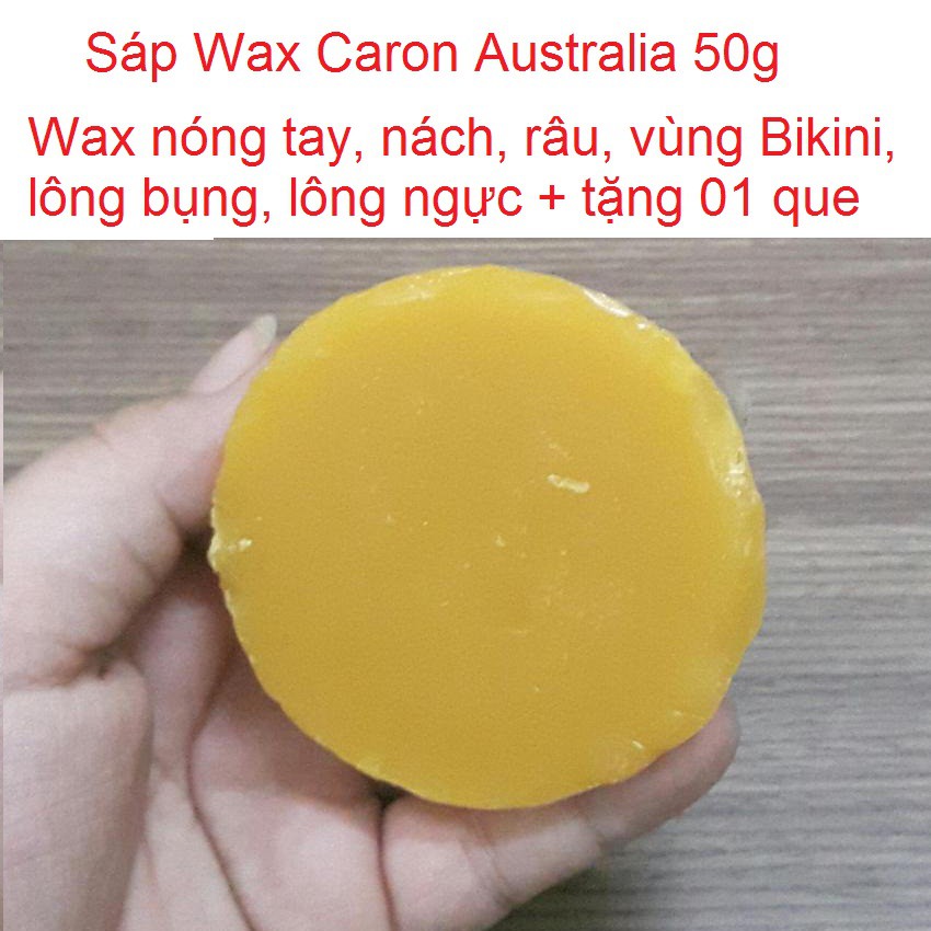 Sáp Wax Caron Australia 50g wax lông nóng  Nách, Râu & Bikini tay và chân - tặng 01 que