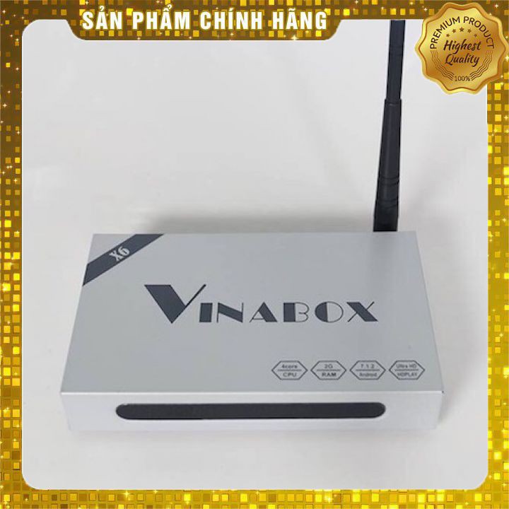 [ HÀNG CHÍNH HÃNG ] Tv Box  Android Vinabox X6 Ram 2g, Rom 8gb,  Android 7.1.2, -  Wifi