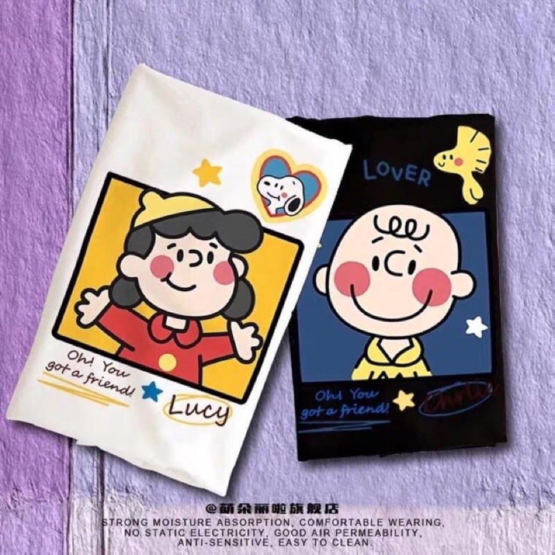 Áo thun nữ tay lỡ lucy charlie 2 màu unisex oversize tay lỡ form rộng cotton DƯ TÚ LỆ | BigBuy360 - bigbuy360.vn