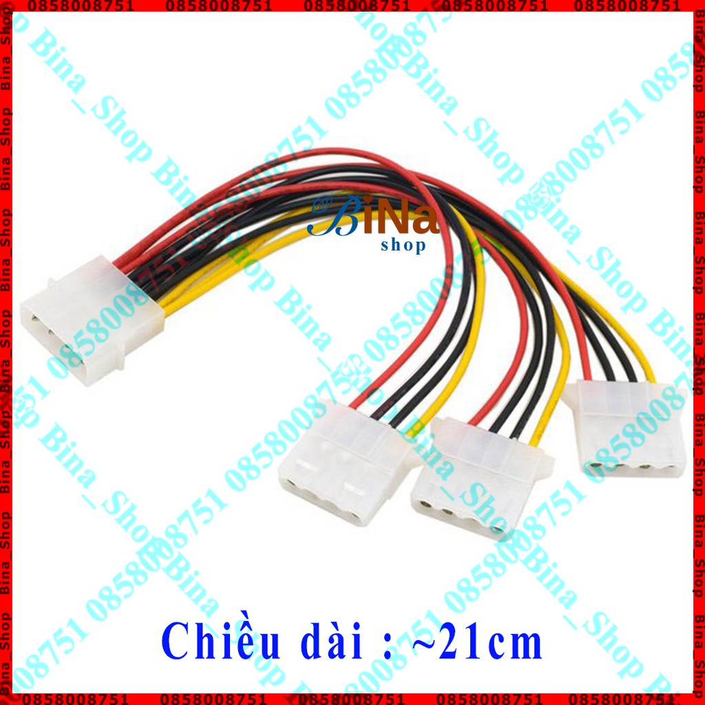 Cáp chia nguồn Molex 4Pin 1 ra 3 dài 21cm