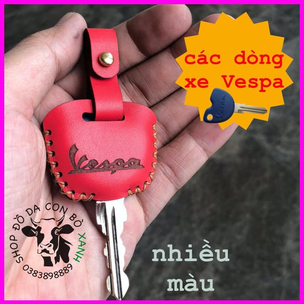 Bao da chìa Vespa, remote tìm xe handmade da thật