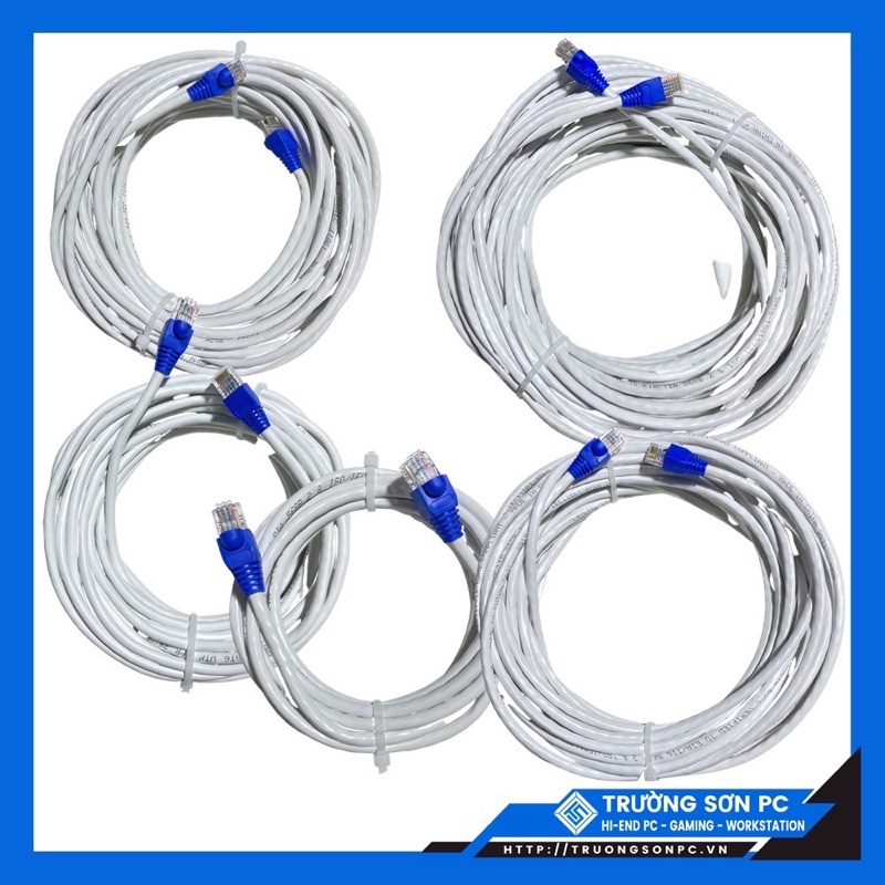 DÂY  CÁP MẠNG LAN  CHÍNH HÃNG CAT6E Bấm Sẵn 2 đầu 10m 15m 20m 25m 30m 35m 40m 45m 50m 60m