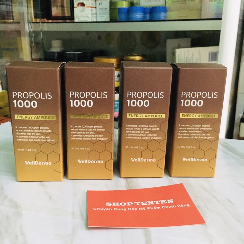 Tinh Chất Keo Ong WellDerma Propolis 1000 Phục Hồi Chống Lão Hóa Thế Hệ Mới, làm dịu và bổ sung độ ẩm cho da