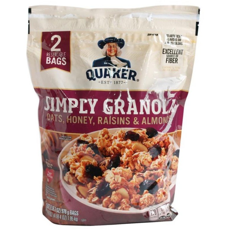 Hũ 500g Ngũ cốc ăn kiêng Granola Ông Gìa siêu hạt, Thực phẩm ăn kiêng