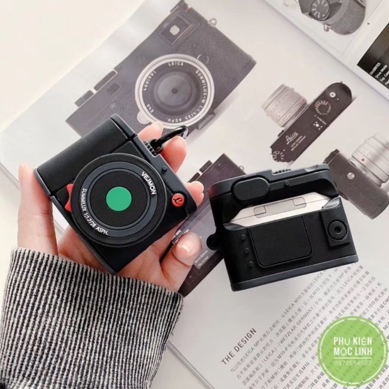 ☘️Tặng kèm móc sắt☘️ Case bao airpod silicon 1 2 Pro 3 Máy ảnh Leica - Vỏ bọc đựng tai nghe không dây i11 i12 ..AirPods