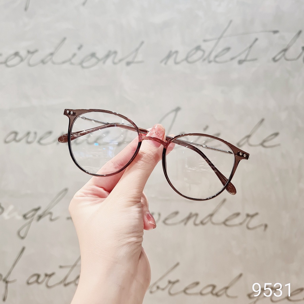 Kính Form tròn Nam Nữ 625 Chất liệu nhựa hàn quốc kiểu dáng hot trend