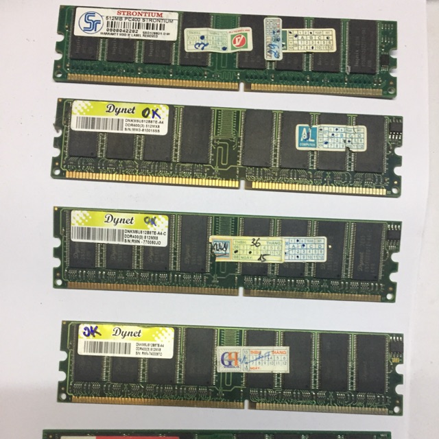 Ram máy tính PC Ddram 1 512M Bus 333 hoặc Bus 400