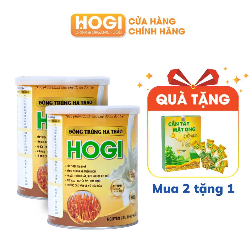 Sữa Đông Trùng Hạ Thảo Hogi 400gr Chính hãng cao cấp bồi bổ cơ thể chắc khỏe xương tăng cường miễn dịch và trí nhớ ST02