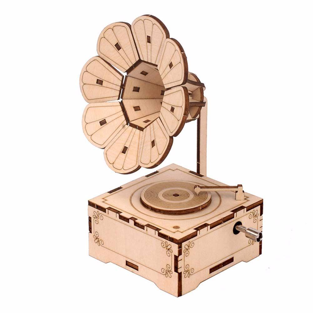 Hộp Nhạc Đồ Chơi Bằng Gỗ Thủ Công DIY Dành Cho Trẻ Em
