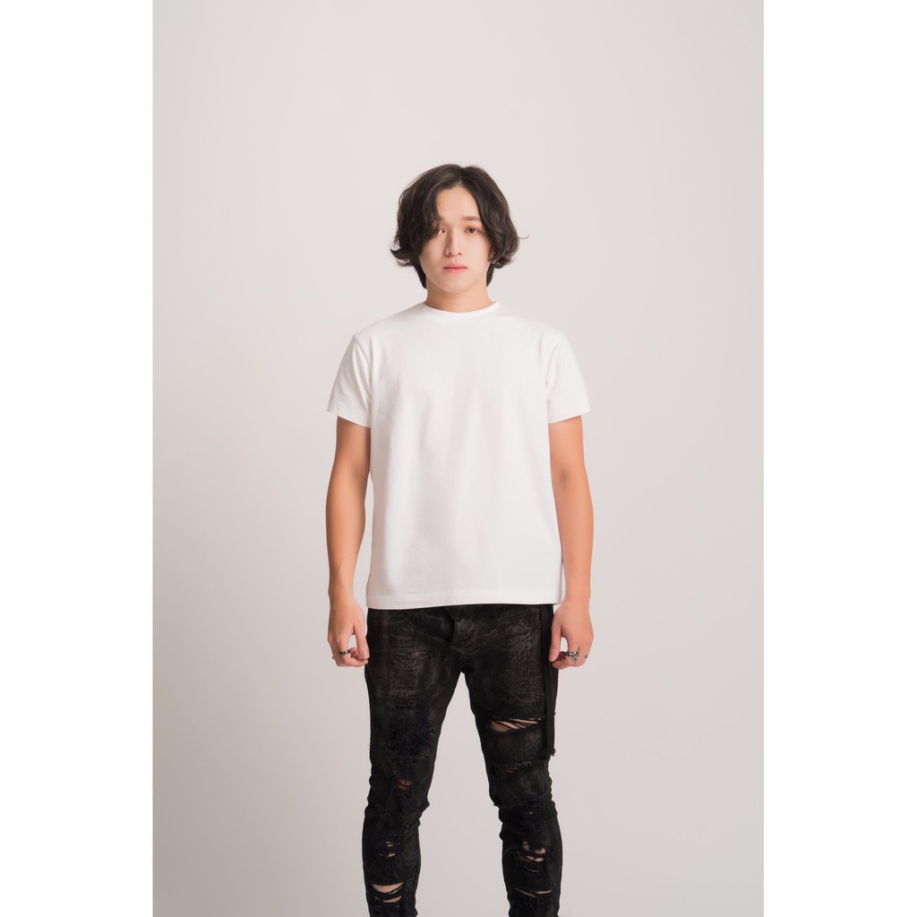 Áo phông nam trắng co giãn 4 chiều Chewing Gum