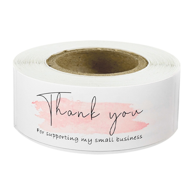 Set 120 miếng dán chữ Thank You for Your Order 1x3 Inch dùng trang trí phong bì đẹp mắt