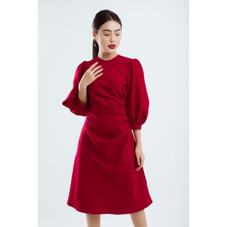 Edini - d1166 đầm nhún eo cách điệu