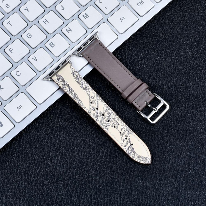 Dây đeo bằng da chất lượng cao phong cách thể thao cho đồng hồ Apple Watch iWatch 40mm 44mm 42mm 38mm Series 6 SE 5 4 3 2 1
