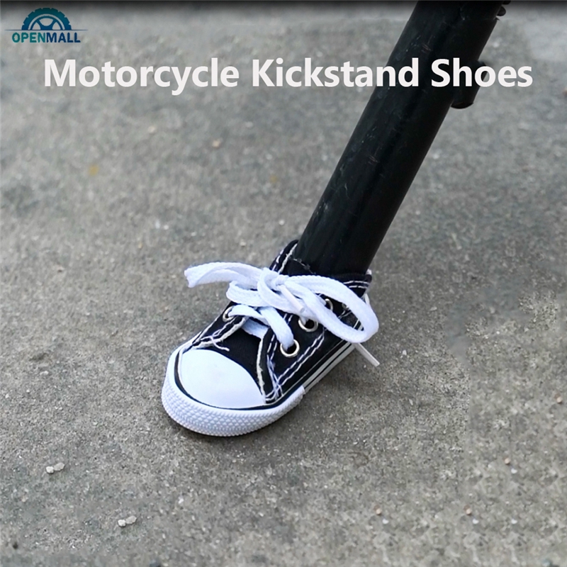 Vỏ bọc chân chống xe máy hình giày thể thao bằng vải canvas