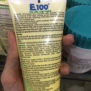 Sữa rửa mặt nghệ E100 tuyp100g