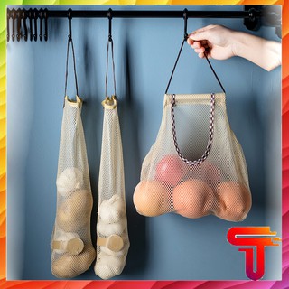 Túi lưới đựng hành tỏi treo tường đựng thực phẩm đa năng Bảo quản của quả đồ khô - T3A1