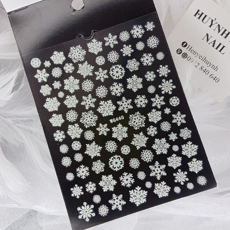 NOEL 2- STICKER NAIL 3D CÓ ÁNH KIM NHŨ LẤP LÁNH-STICK DÁN MÓNG NOEL