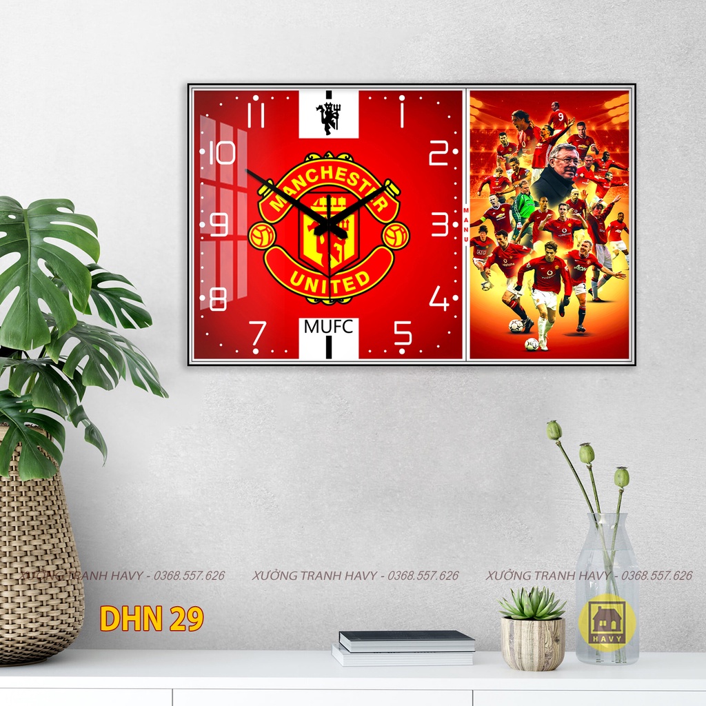 Đồng hồ Manchester United - phom chữ nhật