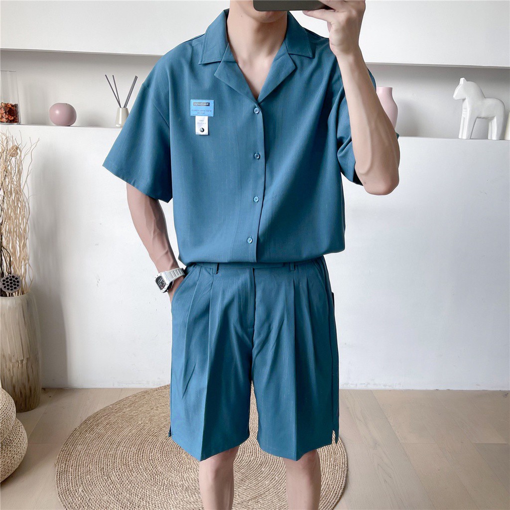 Đồ bộ nam cao cấp trẻ trung năng động Bộ đũi trơn nam vải đũi cao cấp bền đẹp hợp thời trang nhà Guubasic mã BH-002