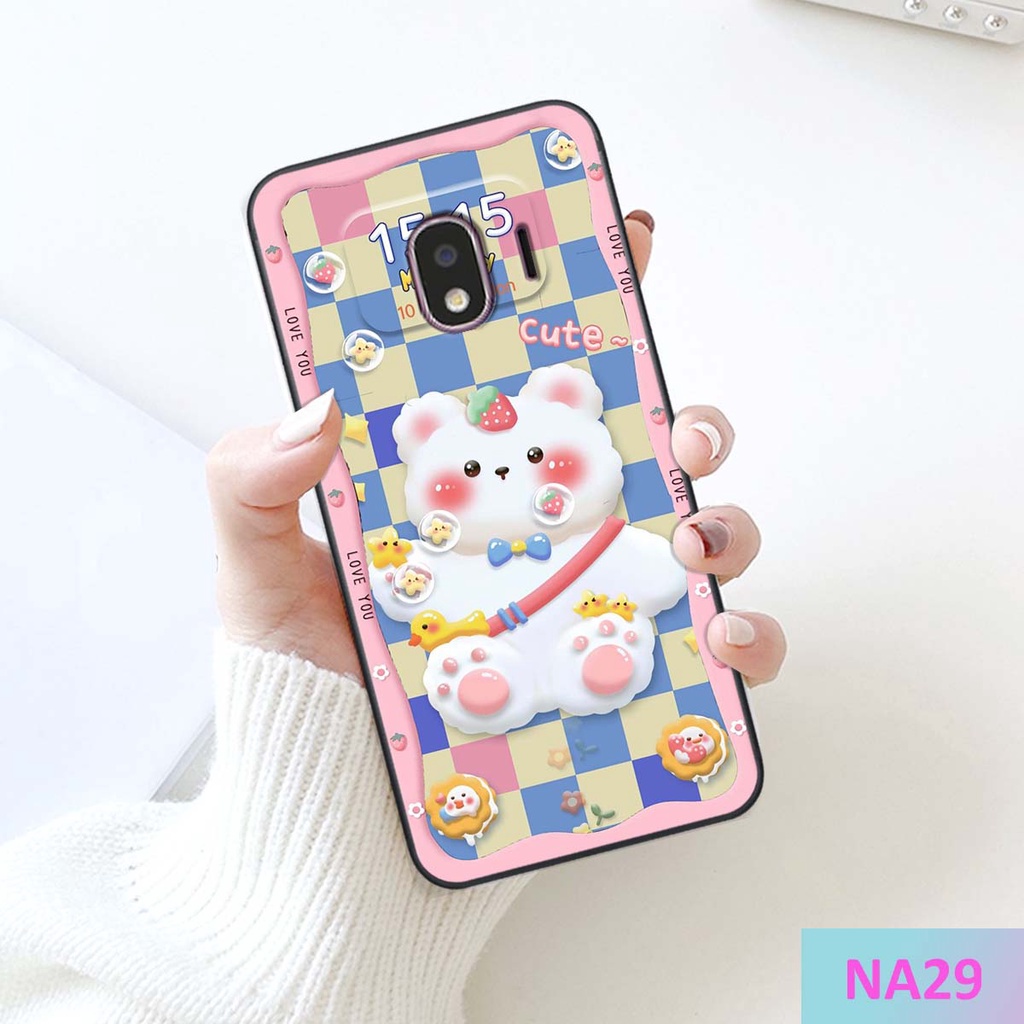 Ốp lưng Samsung J4 / J4 2018 in hình gấu cute,bò sữa 3D cute dễ thương bảo vệ điện thoại.