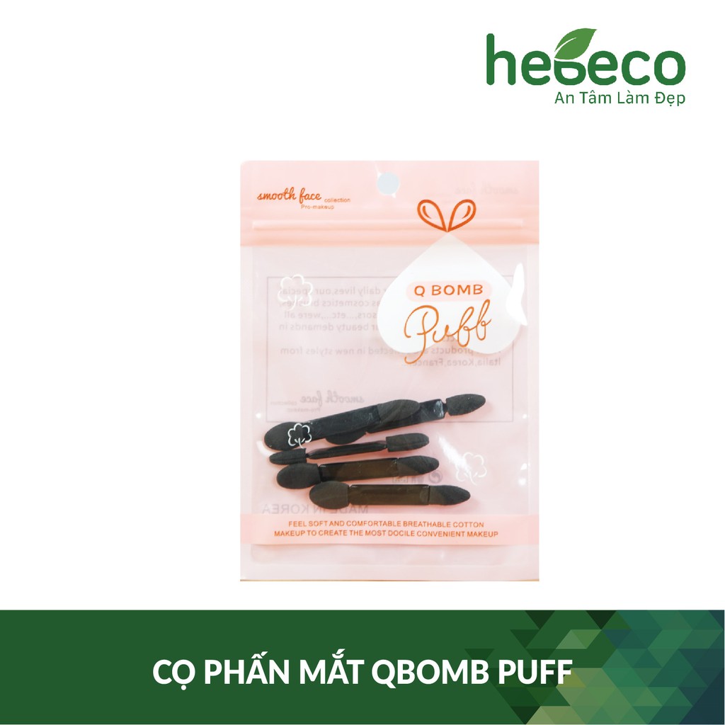 Bộ 5 Cọ Tán Màu Mắt 2 Đầu Mút  Qbomb Puff