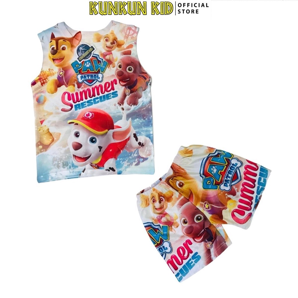 Quần áo trẻ em thun lạnh in hình chú chó cứu hộ Kunkun Kid BL207