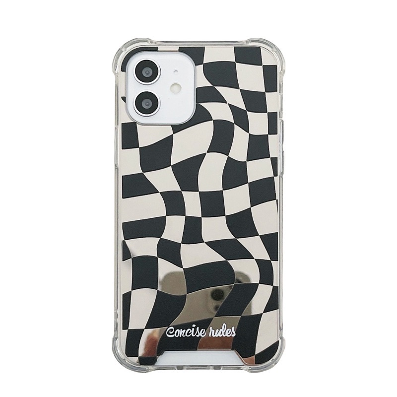 (SIÊU RẺ) Ốp lưng iphone tráng gương caro méo chống sốc 6/6plus/6s/6splus/7/7plus/8/8plus/x/xr/xs/11/12/13/pro/max/plus
