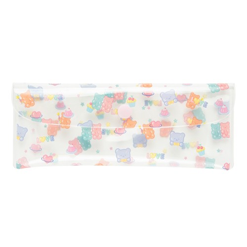 Túi Đựng Bút ARTBOX Hàn Quốc Bằng PVC Họa Tiết Gấu Kẹo Dẻo Nhiều Ngăn