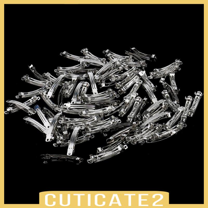 50 Chiếc Kẹp Tóc Trống Barrette Kim Loại Kẹp Tóc Phụ Kiện Vòm Tóc