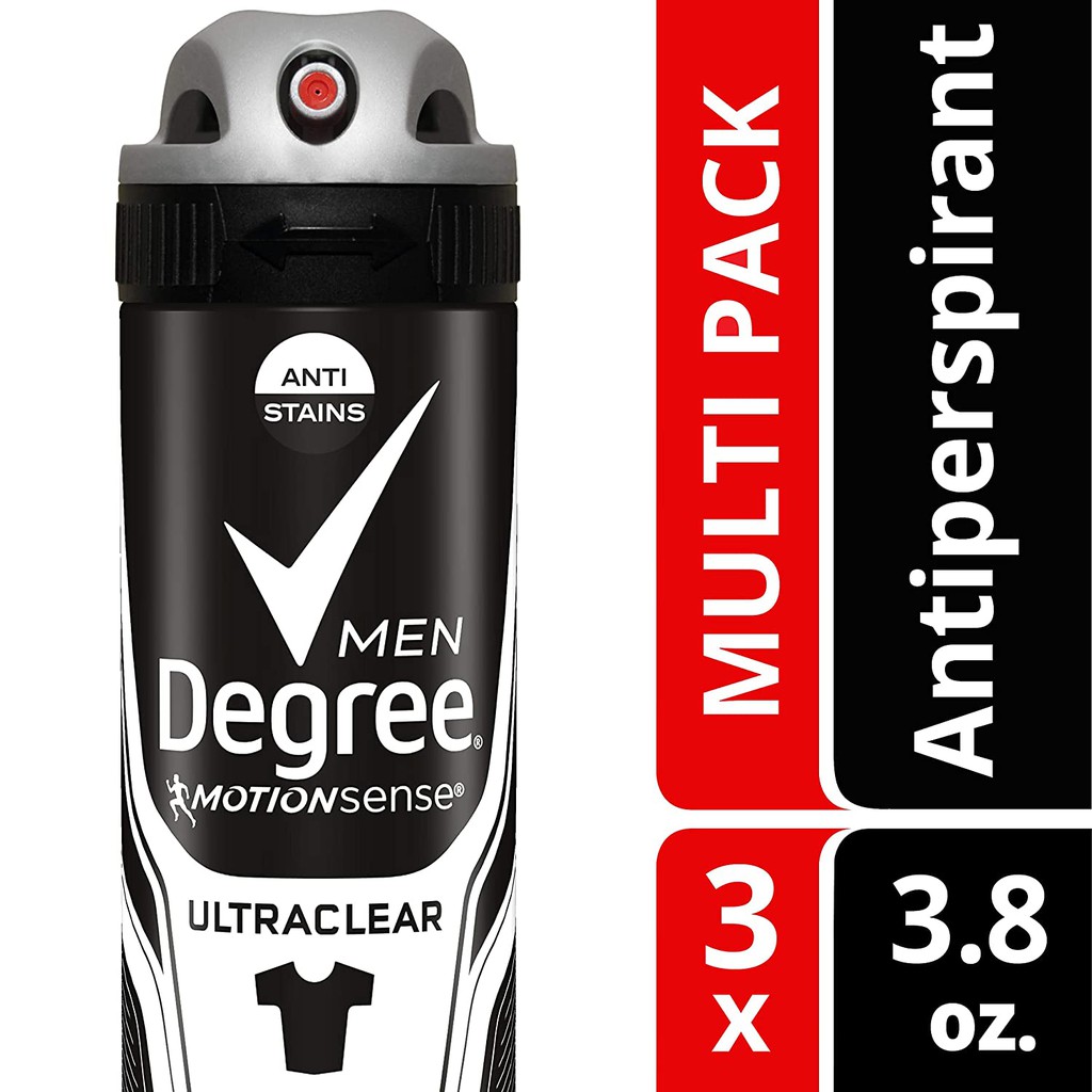 Xịt khử mùi nam Degree Men MotionSense Antiperspirant Deodorant Dry Spray UltraClear Black+White 107g (Mỹ)