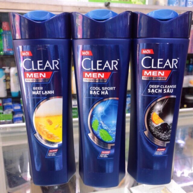 Dầu Gội Clear Men Mát Lạnh Bạc Hà 370g